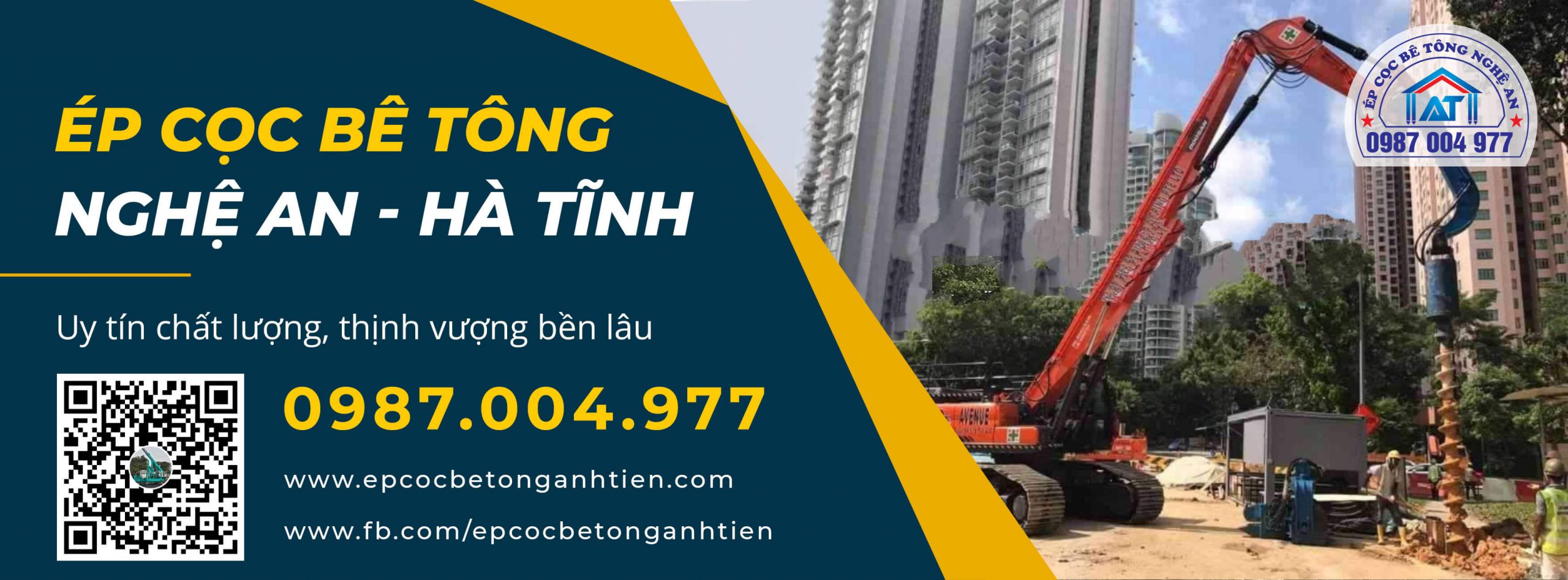 Ép cọc bê tông Nghệ An - Anh Tiến