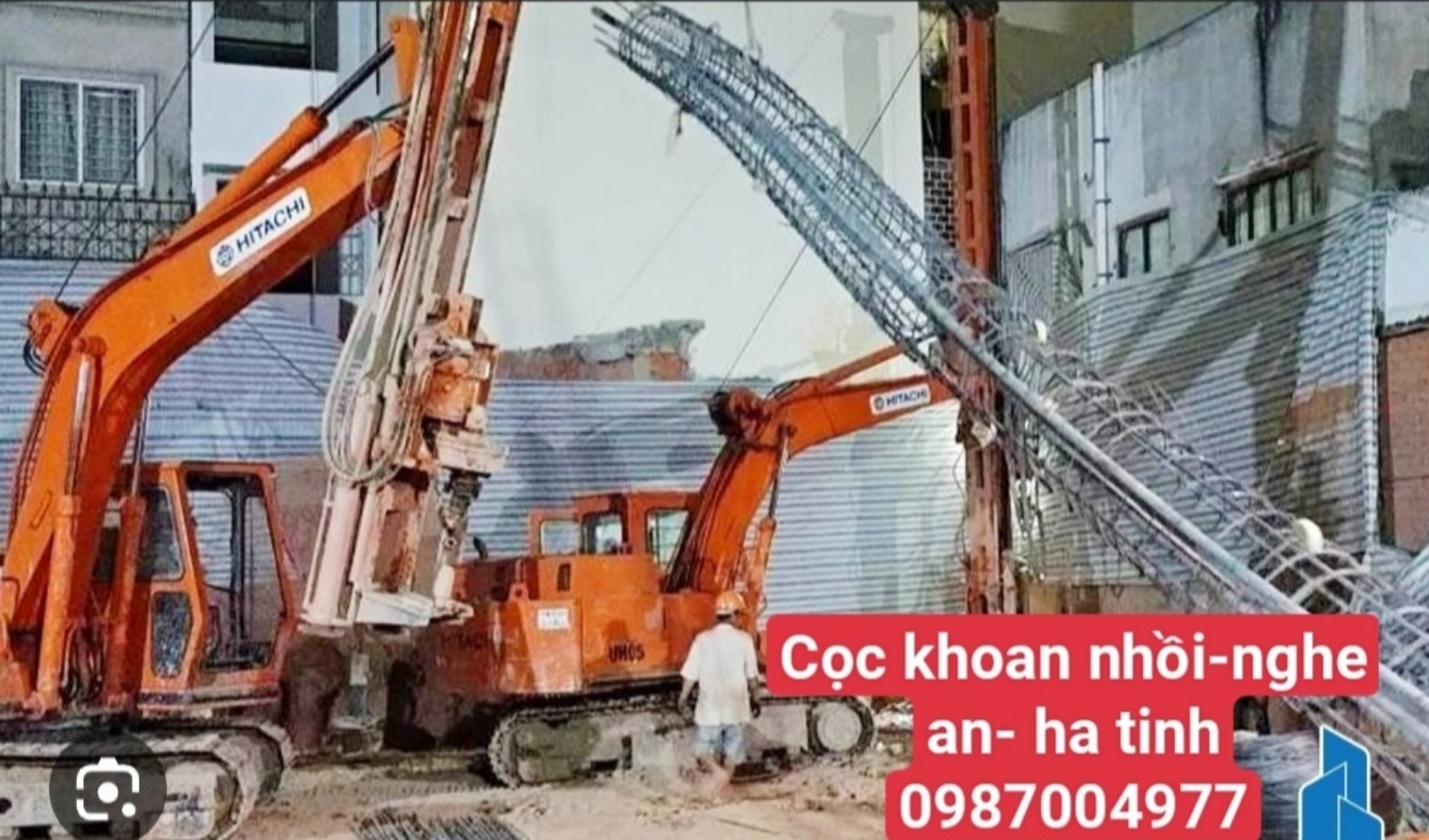 Hình ảnh thi công khoan cọc nhồi tại Nghệ An